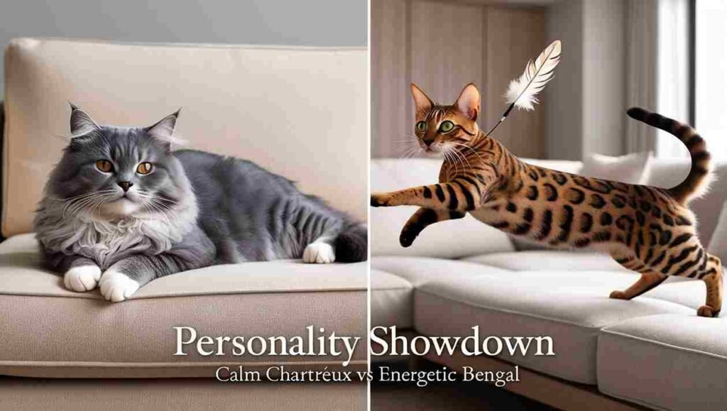 Chartreux vs Bengal Cat
