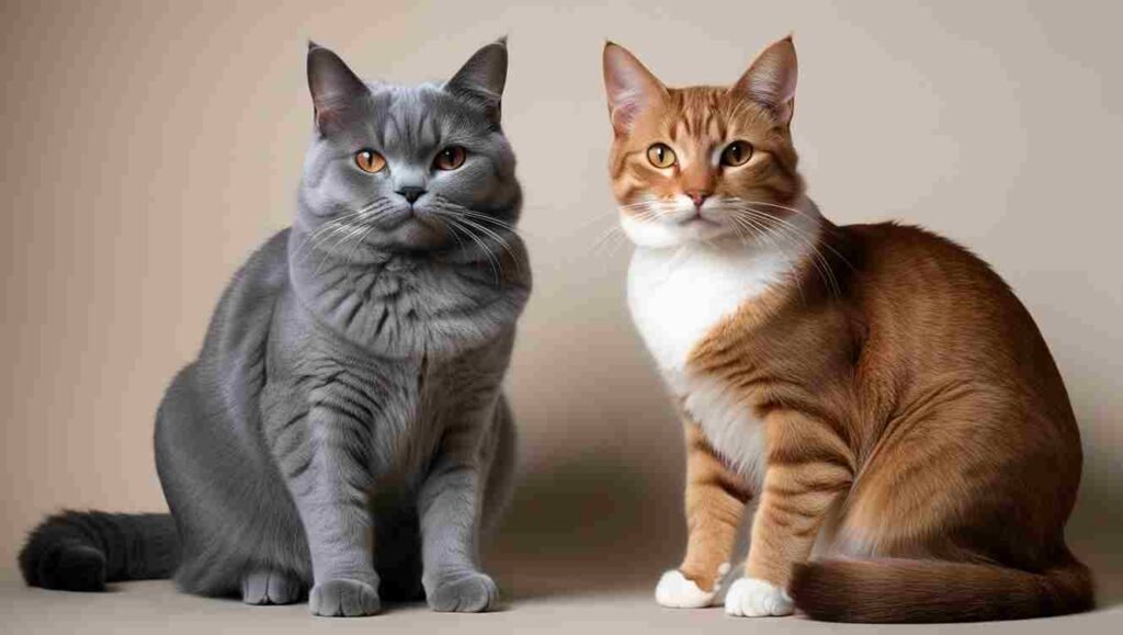 Chartreux vs Burmese Cat